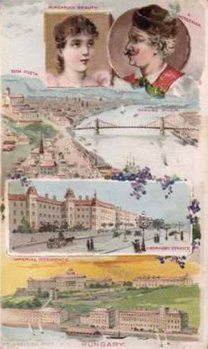 1891 Arbuckle's Coffee Views From a Trip Around the World (K8) #38 Buda Pesth, Hungary Front