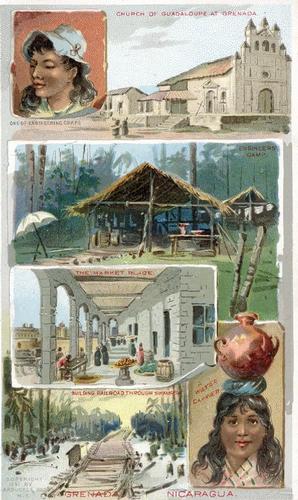 1891 Arbuckle's Coffee Views From a Trip Around the World (K8) #39 Grenada, Nicaragua Front