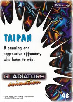1996 Tempo Gladiators #48 Taipan Back