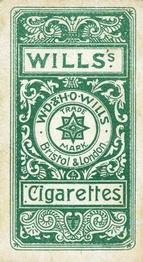 1900 Wills's Wild Animals of the World (Green Back) #NNO Zebra Back