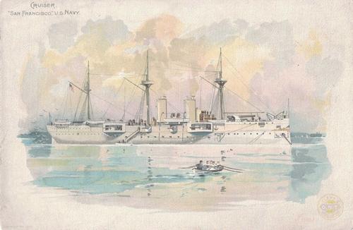 1892 Clark's Thread Warships (H618) #NNO Cruiser - San Francisco U.S. Navy Front