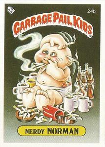 1985 Topps Garbage Pail Kids Series 1 (UK) #24b Nerdy Norman Front
