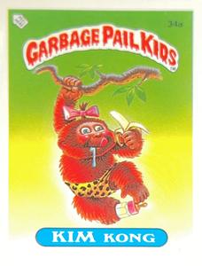 1985 Topps Garbage Pail Kids Series 1 (UK) #34a Kim Kong Front