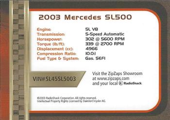 2002-04 Radio Shack ZipZaps Micro RC #NNO 2003 Mercedes SL500 Back