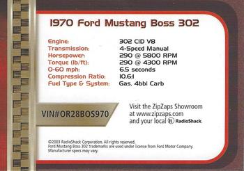 2002-04 Radio Shack ZipZaps Micro RC #NNO 1970 Ford Mustang Boss 302 Back