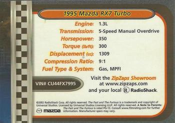 2002-04 Radio Shack ZipZaps Micro RC #NNO 1995 Mazda RX7 Turbo Back