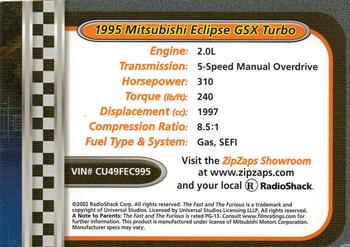 2002-04 Radio Shack ZipZaps Micro RC #NNO 1995 Mitsubishi Eclipse GSX Turbo Back