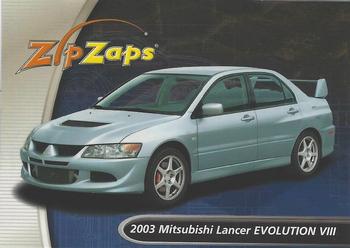 2002-04 Radio Shack ZipZaps Micro RC #NNO 2003 Mitsubishi Lancer Evolution VIII - Blue/Gray Front