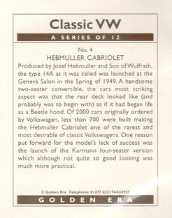 1993 Classic VW #4 Hebmuller Cabriolet Back