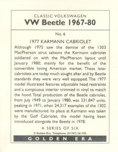 1999 Classic Volkswagen Beetle 1967-1980 #6 1977 Karmann Cabriolet Back