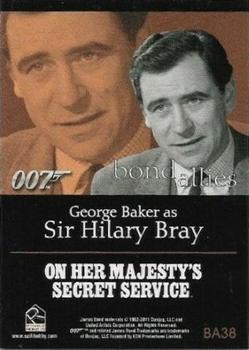 2011 Rittenhouse James Bond Mission Logs - Bond Allies Expansion #BA38 George Baker / Sir Hilary Bray Back