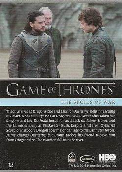 2018 Rittenhouse Game of Thrones Season 7 #12 The Spoils of War Back