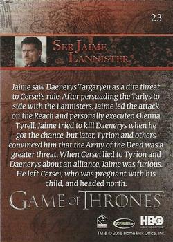 2018 Rittenhouse Game of Thrones Season 7 #23 Ser Jaime Lannister Back