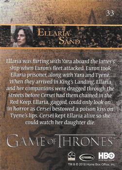 2018 Rittenhouse Game of Thrones Season 7 #33 Ellaria Sand Back