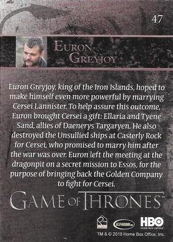 2018 Rittenhouse Game of Thrones Season 7 #47 Euron Greyjoy Back