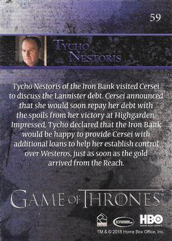 2018 Rittenhouse Game of Thrones Season 7 #59 Tycho Nestoris Back