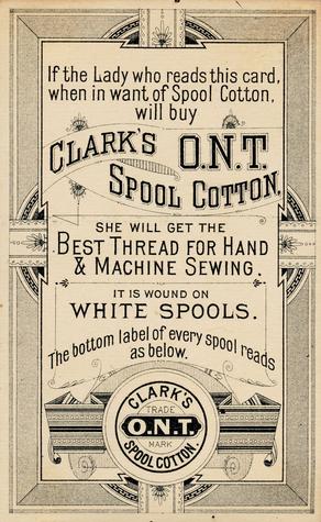 1882 Clark's Thread Jumbo Series (H675) #NNO Jumbo Aesthetic Back