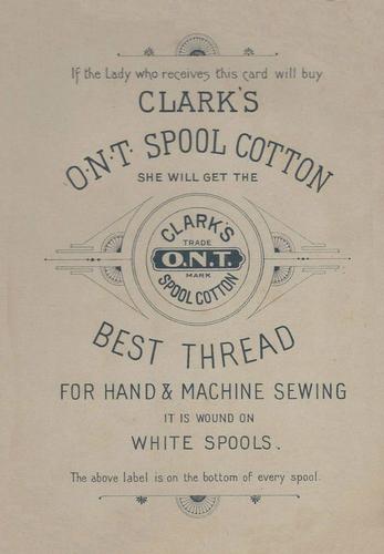 1891 Clark's Thread The Seasons (H913-2) #NNO Winter Back