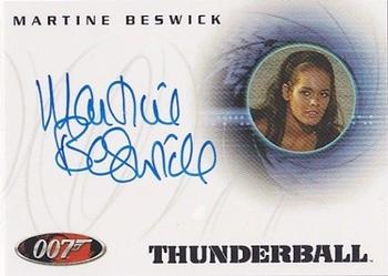 2004 Rittenhouse The Quotable James Bond - 40th Anniversary-Style Autograph Expansion #A31 Martine Beswick as Paula Caplan Front