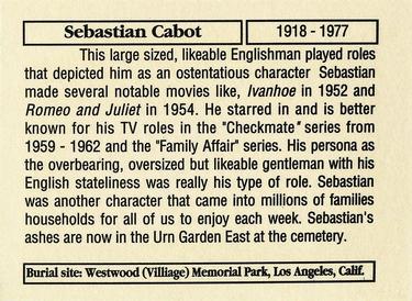 1993 Mother Productions The Hollywood Dead #NNO Sebastian Cabot Back
