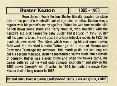 1993 Mother Productions The Hollywood Dead #NNO Buster Keaton Back