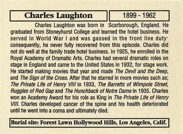 1993 Mother Productions The Hollywood Dead #NNO Charles Laughton Back