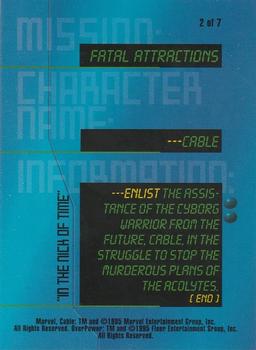 1997 Fleer Spider-Man - Marvel OverPower Mission Fatal Attractions #2 Cable - 