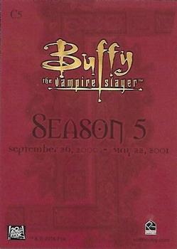 2016 Rittenhouse Buffy the Vampire Slayer 2 #C5 Season 5 Back