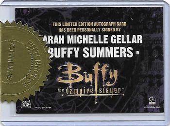 2017 Rittenhouse Buffy The Vampire Slayer 3 - Gold Signature Autographs #NNO Sarah Michelle Gellar as Buffy Summers Back