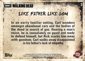2018 Topps The Walking Dead Season 8 #3 Like Father Like Son Back