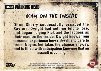 2018 Topps The Walking Dead Season 8 #8 Man On The Inside Back