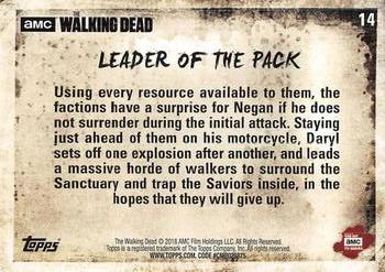 2018 Topps The Walking Dead Season 8 #14 Leader Of The Pack Back