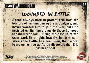 2018 Topps The Walking Dead Season 8 #22 Wounded In Battle Back