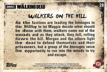 2018 Topps The Walking Dead Season 8 #28 Walkers On The Hill Back