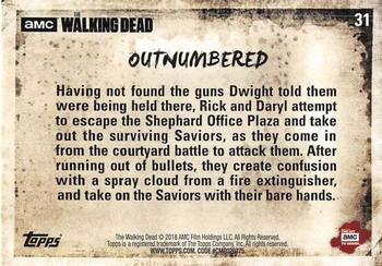 2018 Topps The Walking Dead Season 8 #31 Outnumbered Back