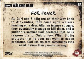 2018 Topps The Walking Dead Season 8 #63 For Honor Back