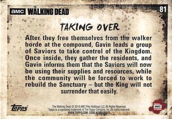 2018 Topps The Walking Dead Season 8 #81 Taking Over Back