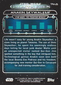 2018 Topps Star Wars: Galactic Files #TPM-26 Anakin Skywalker Back