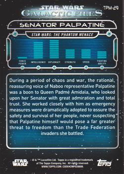 2018 Topps Star Wars: Galactic Files #TPM-29 Senator Palpatine Back