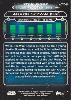 2018 Topps Star Wars: Galactic Files #AOTC-21 Anakin Skywalker Back