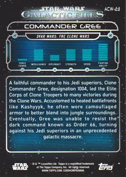 2018 Topps Star Wars: Galactic Files #ACW-23 Commander Gree Back