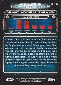 2018 Topps Star Wars: Galactic Files #REB-17 Grand Admiral Thrawn Back