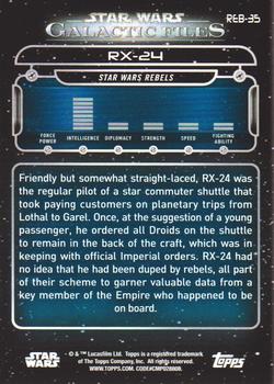 2018 Topps Star Wars: Galactic Files #REB-35 RX-24 Back