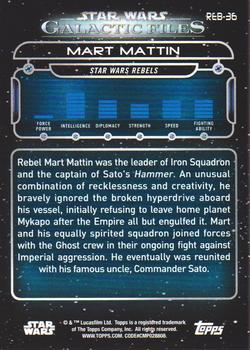 2018 Topps Star Wars: Galactic Files #REB-36 Mart Mattin Back