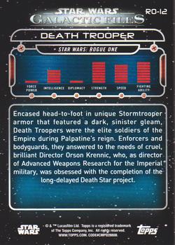 2018 Topps Star Wars: Galactic Files #RO-12 Death Trooper Back