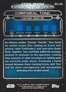 2018 Topps Star Wars: Galactic Files #RO-25 Corporal Tonc Back