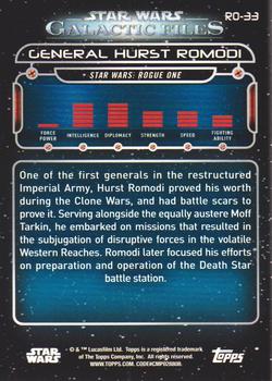 2018 Topps Star Wars: Galactic Files #RO-33 General Hurst Romodi Back