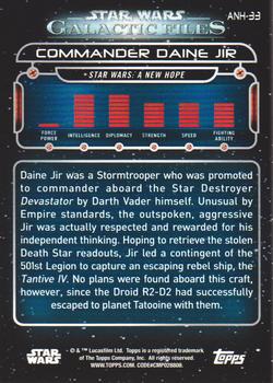 2018 Topps Star Wars: Galactic Files #ANH-33 Commander Daine Jir Back