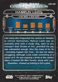 2018 Topps Star Wars: Galactic Files #ANH-39 Nabrun Leids Back