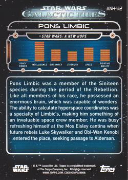 2018 Topps Star Wars: Galactic Files #ANH-42 Pons Limbic Back